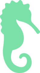 Obraz premium Silhouette of seahorse