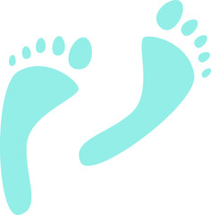 Silhouette of footprint on sand