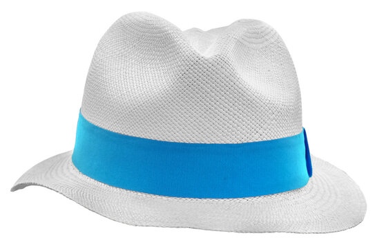 Chapeau Panama f&eacute;minin , fond blanc 