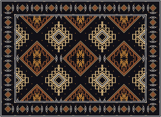 Antique Persian carpet, Scandinavian Persian rug modern African Ethnic Aztec style design for print fabric Carpets, towels, handkerchiefs, scarves rug,