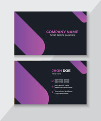 Simple Business Card Layout, Double-sided creative business card template,