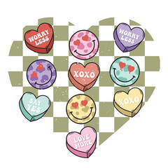 Retro valentines Design,Retro Valentines Day PNG, Valentines PNG, Valentines Shirt Design, Valentines Day PNG, Retro Valentines Heart, Valentines heart design ,