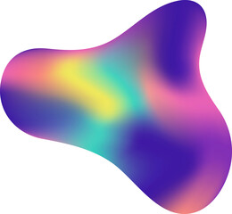 Gradient iridescent shapes.