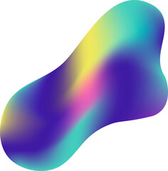 Gradient iridescent shapes.