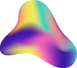 Gradient iridescent shapes.