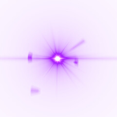Fototapeta na wymiar Optical Flare purple pink flare PNG