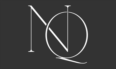 NQ QN N Q Initial Letter Vector Logo Design