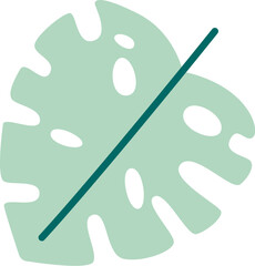 Abstract tropical leaf element