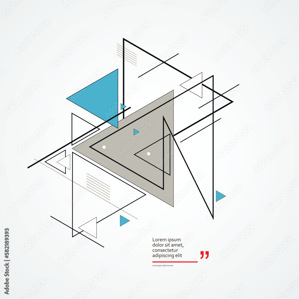 Poster Vector hipster triangle background. Abstract pattern with lines and triangles. Modern geometric design template