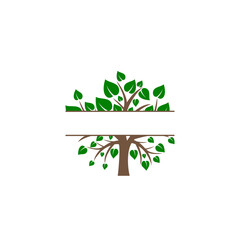 Tree with frame logo. Business Tree logo icon isolated on white background
