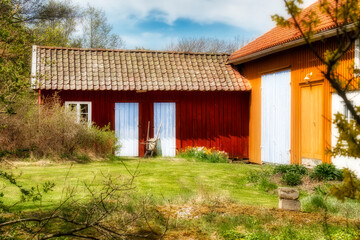 Fototapeta na wymiar Small Barn on Southern Koster Island, Sweden