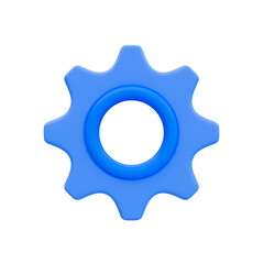 3d minimal settings icon. User configuration icon. Settings and privacy concept. A gearwheel. 3d rendering illustration.