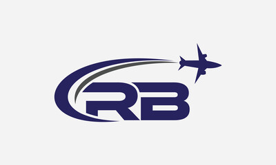 Tour and travel logo design, Airline agency symbol and aviation company monogram vector	