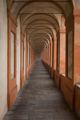 Infinite portico in Boglogna, Italy