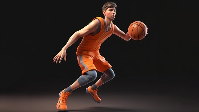 Jogador de Basquete 3D
