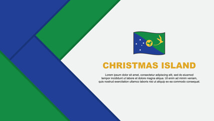 Christmas Island Flag Abstract Background Design Template. Christmas Island Independence Day Banner Cartoon Vector Illustration. Christmas Island Illustration