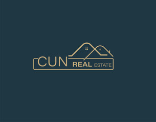 CUN Real Estate and Consultants Logo Design Vectors images. Luxury Real Estate Logo Design