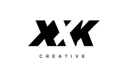 XXK letters negative space logo design. creative typography monogram vector