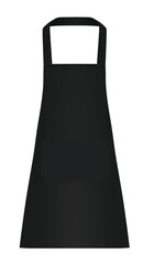 Black kitchen apron. vector illustration