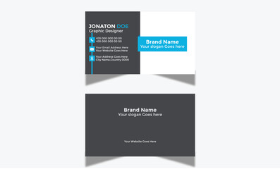 Modern Corporate and Creative Business Card Design Template Double-sided -Horizontal Name Card Simple and Clean Visiting  Card Vector illustration Colorful Business Card