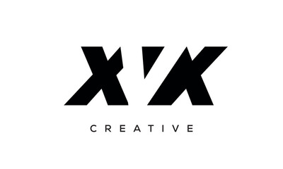 XVX letters negative space logo design. creative typography monogram vector