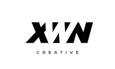 XWN letters negative space logo design. creative typography monogram vector