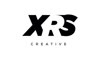XRS letters negative space logo design. creative typography monogram vector
