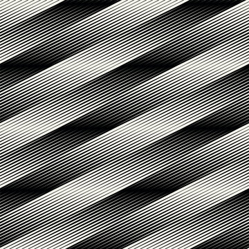 Vector seamless pattern. Abstract diagonal striped texture. Modern oblique monochrome background.