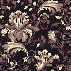 Perfectly Seamless Luxury Floral Pattern - Generative AI