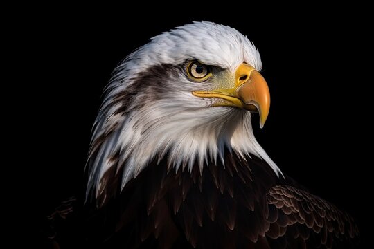 Bald Eagle Portrait. Generative AI Image