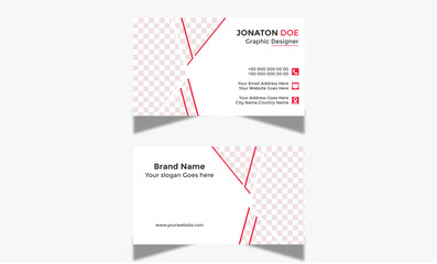 
Modern Corporate and Creative Business Card Design Template Double-sided -Horizontal Name Card Simple and Clean Visiting  Card Vector illustration Colorful Business Card Professional
