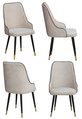 Chair for office or home. Interior element. Isolated from the background. From different angles