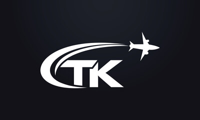 Tour and travel logo design, Airline agency symbol and aviation company monogram vector	