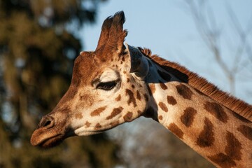 Portrait shot of a Northern giraffe.