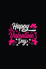 Happy valentine's day typography t shirt design
