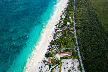 Fototapeta premium Tulum hotel zone, beautiful beach paradise