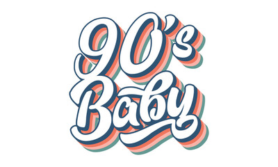 90's Baby Vintage Retro T-shirt Design