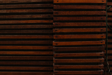 Natural wooden fence close-up. Wood texture