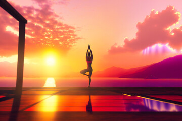 Serene and peaceful sunset yoga sessions with beautiful views of nature