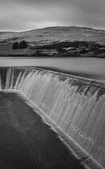 Overspill at Upper Glendevon Reservoir