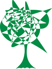 Tree of life. Spiritual and ecological sign. Symbol of different cultures and religions. Symbol of development, growth, sustainability. Vector graphics.