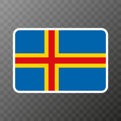 Aland flag, official colors and proportion. Vector illustration.