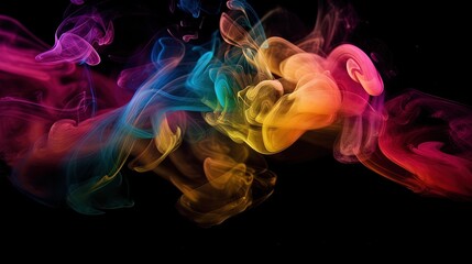 Artistic Smoke Colors Backgrounds.Generative AI