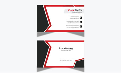 Professional Modern Corporate and Creative Business Card Design Template Double-sided -Horizontal Name Card Simple and Clean Visiting  Card Vector illustration Colorful Business Card