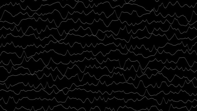 A sound spectrogram. Music waves float across the screen. Seamless loop.