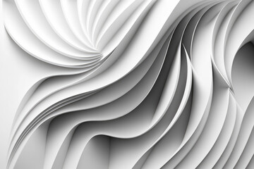 Obraz na płótnie Canvas Abstract 3d background with wavy lines. Generative AI.