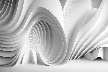 Image of white abstract background. Generative AI.