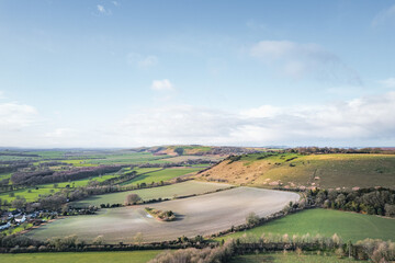 Fototapeta na wymiar beautiful landscape around the Pewsey, Wiltshire, South of England