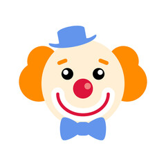 Clown flat icon for app ui web. 