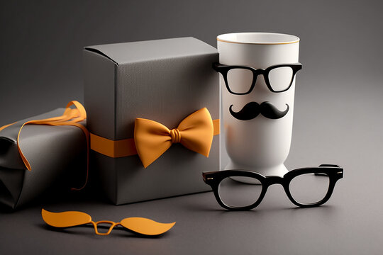 &oacute;culos bigode e gravata. feliz dia dos pais 